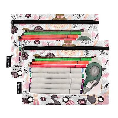 School Supplies Pencil Pouch 3 Ring, Zipper Pencil Pouches Case Binder  Cosmetic Bag Pencil Cases Backpack for School on Clearance 