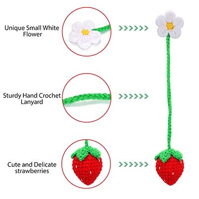 Strawberry Car Mirror Hanging Accessories Charm Fruit Decoration For Women  Teens Interior Rear View Mirror Flower