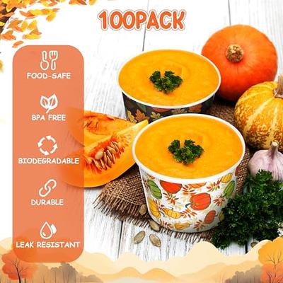 Pumpkin Plastic Soup Bowls - 8 Ct.