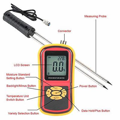 XRCLIF Wood Moisture Meter - Digital Moisture Meter for  Wallls/Firewood/Lumber/Mortar, Handheld Wood Humidity Meter, Moisture  Detector for Walls