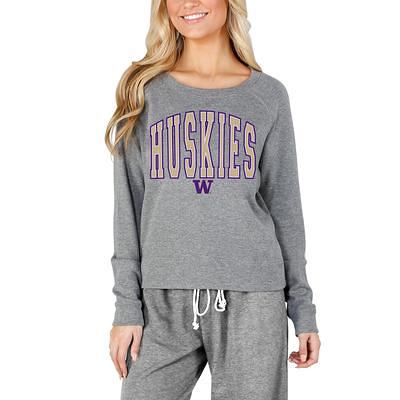 Women's Concepts Sport Gray Washington Huskies Mainstream Terry Long Sleeve  T-Shirt - Yahoo Shopping