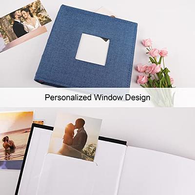 Vienrose Photo Album 4x6 100 Photos Linen Frame Cover with Memo Areas  Photobook Large Capacity Slip-in Pictures Book for Wedding Baby Vacation,  Blue - Yahoo Shopping