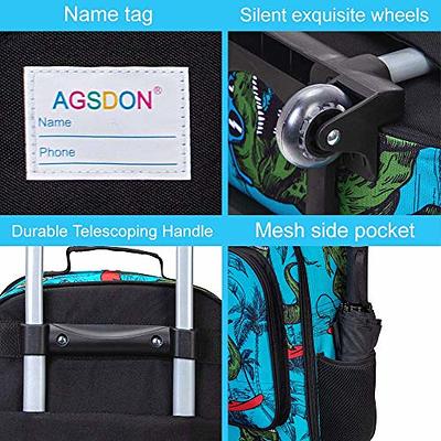 AGSDON Kids Suitcase for Girls, Cute Mermaid Rolling Luggage Wheels for  Children Toddler