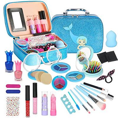 TOY Life Kids Makeup Kit for Girl Included Mermaid Make up Bag - Real,  Non-Toxic, Washable Makeup for Little Girls, Play Makeup for Girls,  Cosmetic