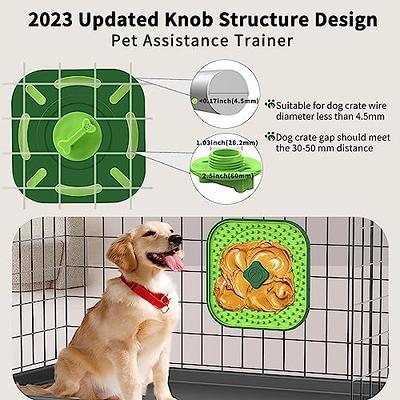 Dog Crate Training & Behavior Aids for Puppies,Crate Toys for Dogs Anxiety  Relief Boredom and Stimulating Slow Feeder Lick Plate Training Tool