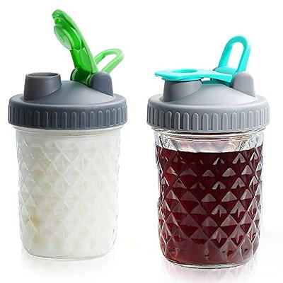 Mason Jar Lids with Straw, Reusable Bamboo Lids, Wide Mouth Mason Jar  Tumbler Lids, Mason Jar Tops with 2 Reusable Stainless Steel Straw - 2 Packs