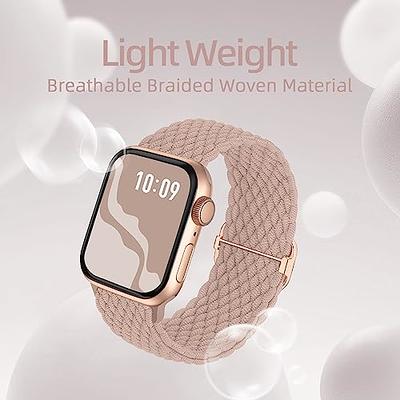  Merlion Adjustable Braided Stretchy Straps Compatible for Apple Watch  Band 38mm 40mm 41mm 42mm 44mm 45mm 49mm for Women Men ,Sport Elastic Nylon  Cloth Wristbands for iWatch Series 9 Ultra 8