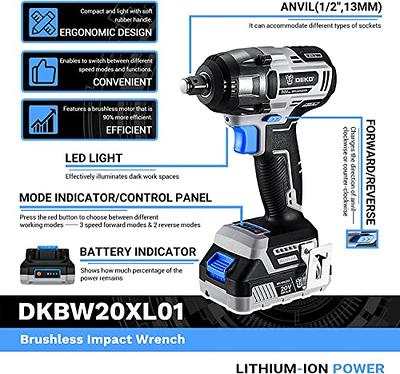 Lithium Battery Drill Deko, 20v Lithium Battery Deko