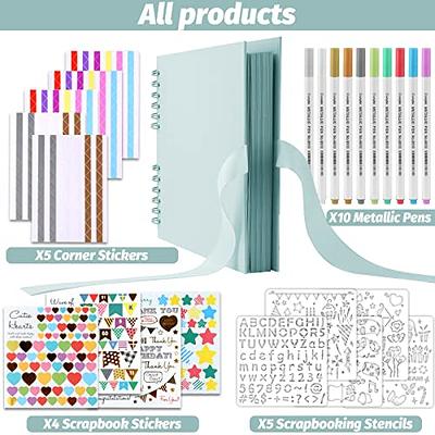 Gotideal 80 Pages Scrapbook Album with 10 Metallic Markers, Craft