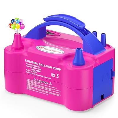 New 12 Holes Plastic Balloon Sizer Box Cube, Pink Collapsible