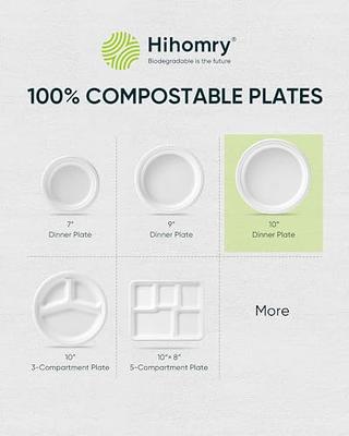 Hihomry Compostable Heavy Duty Paper Plates 10 Inch, Disposable White Plates  Biodegradable, 10 In Dinner or Party Large Paper Plate Bulk, Eco-Friendly  Sugarcane Paperplates [125-Pack] - Yahoo Shopping