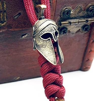 StarWay 2pcs Spartan Warrior Helmet EDC Out Brass Knife Beads Umbrella Rope  Cord Outdoor Knife Pendant Paracord Lanyard Bead - Yahoo Shopping