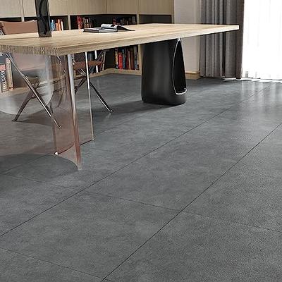 VEELIKE 24 Pcs Grey Floor Tiles Peel and Stick Waterproof Kitchen Flooring  Self Adhesive Removable Vinyl Flooring Grey Concrete Vinyl Tiles for