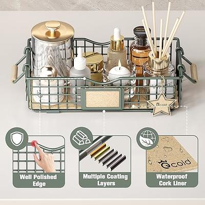 Qcold Metal Wire Basket Storage, Bathroom Basket for Organizing, Bathroom  Counter Organizer with Wooden Handles, Farmhouse Bathroom Decor Tray, Toilet  Paper Basket Storage (Set of 3, Sage Green) - Yahoo Shopping