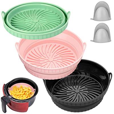  10QT Air Fryer Silicone Liners, 2pcs Rectangular Silicone  Airfryer Basket with Heat Proof Gloves, Reusable Air Fryer Accessories for  Ninja Dual Zone DZ401/DZ550 : Home & Kitchen