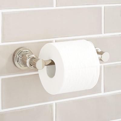 allen + roth Satin Nickel Freestanding Spring-loaded Toilet Paper