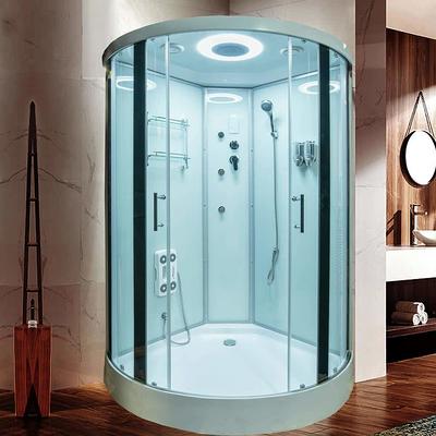 Lavish 47-1/4 in. x 47-1/4 in. x 86 in. Corner Drain Corner Shower