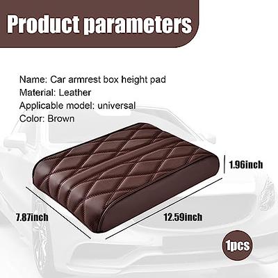 Dewkou Pack-1 Car Armrest Box Pad, Memory Foam Leather Car Center