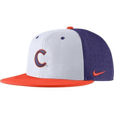 Nike Oklahoma State Cowboys Aero True Fitted Baseball Hat - Black/White/Orange