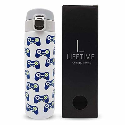 L LIFETIME Kids Water Bottle Stainless Steel, Video Game Design