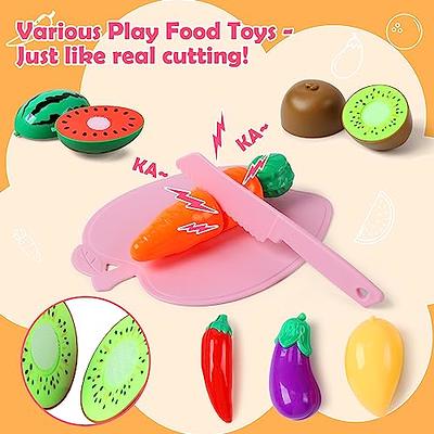 Cute Stone CUTE STONE Pretend Play Kitchen Toys with Stainless Steel Cookware  Pots and Pans Set, Toy Cooking Utensils, Apron, Cutting