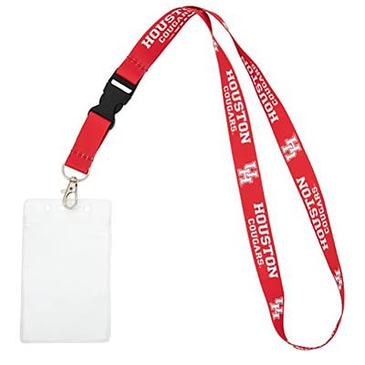 Desert Cactus University of Louisville Car Keys ID Badge Holder Lanyard  Keychain Detachable Breakaway Snap Buckle (Black)