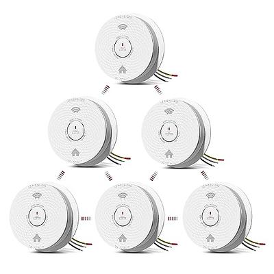 AEGISLINK Interlinked Smoke Carbon Monoxide Detector Combo, Smoke and CO  Detector Battery Powered, Wireless Interconnected Smoke and CO Alarm,  Digital Display 