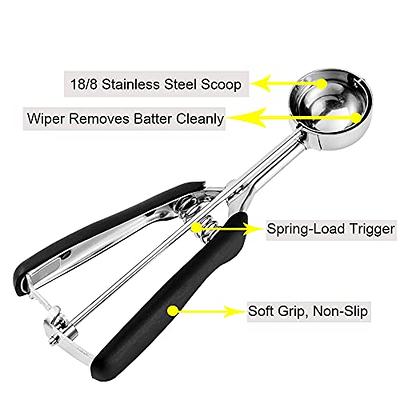 Cookie Scoop Set - Include 1 Tbsp/ 2 Tbsp/ 3Tbsp - Cookie Scoops with  Trigger for Baking - Made of 18/8 Stainless Steel