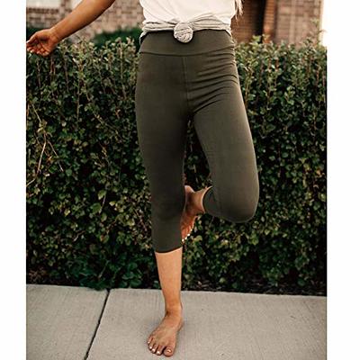 GAYHAY High Waisted Capri Leggings for Women - Soft Slim Tummy