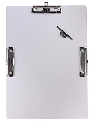  2 Pieces Metal Magnetic Clipboards with Pen Holder Aluminum  Document Holder Stainless Steel Board with Low Profile Letter Size Clipboards  Magnetic Clipboard for Refrigerator Industry(2) : Office Products