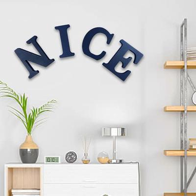 AOCEAN 4 Inch White Wood Letters, Unfinished Wood Letters for Wall Decor  Decorative Standing Letters Slices Sign Board Decoration for c