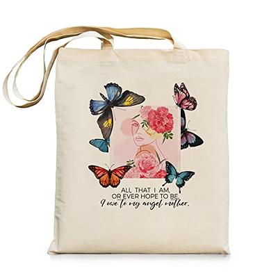 bmuvghi Butterfly Canvas Tote Bag with Zipper Pockets Carnation Flower Cute Tote  Bag Aesthetic Reusable Shopping Grocery Bags Birthday Gifts for Women  Mother Teacher Mother's Day Gift - Yahoo Shopping