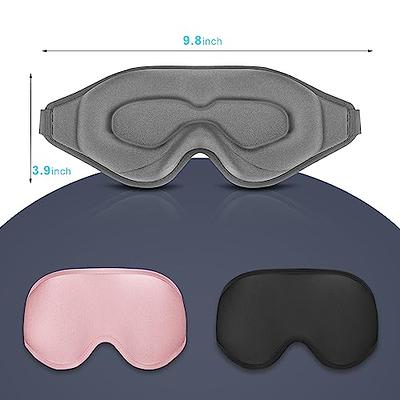 Comfort Sleep Mask, Deep Rest Light Blocking Eye Mask for Side Sleepers,  Travel, Yoga, Lightweight, Soft and Contoured for Ultimate Rest (Black)