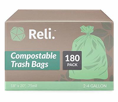 Simply Bio 55 Gal Compostable Bags - Flat Top, 1.57 Mil, Eco-Friendly, Heavy