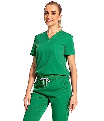 PuriPure Scrubs Set for Women Nurse Uniform Jogger Classic V-neck Scrub Top  & Jogger Scrub Pants Athletic Scrub Set Workwear (Black, Medium) - Yahoo  Shopping