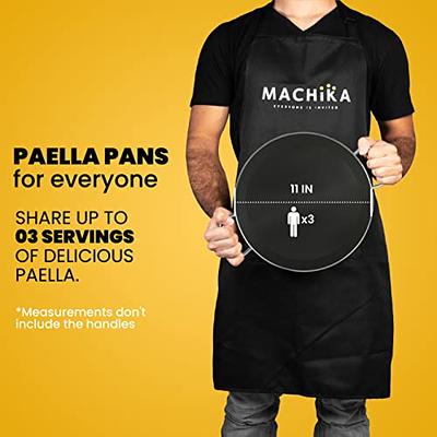 Machika Stainless Steel Pan with Non-Sticking Surface, Cooking Pan, Large  Skillet Perfect for Preparing Mediterranean Food, Sandwich Bottom, 3  Servings, 11 inches