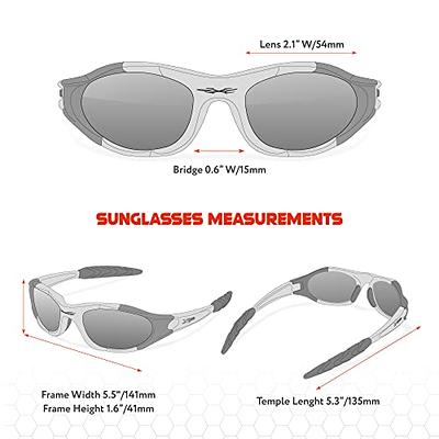 X LOOP Youth Sports Polarized Sunglasses For Boys Kids Teens Age 8-16 Baseball Cycling Running Wrap Around UV400 Glasses