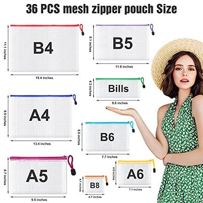 JPSOR 16pcs 8 Size Mesh Zipper Pouch for Organization, Waterproof Zipper  Pouches Colored PVC Travel Zipper Bags Clear Multipurpose Document Bags for  School Office Home Cosmetics Storage Toys Puzzle 