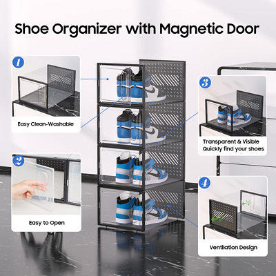 12 Pair Stackable Shoe Storage Box