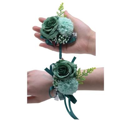 Men's Corsage For Suit Wedding Party Groom Clip-On Artificial Flower Brooch