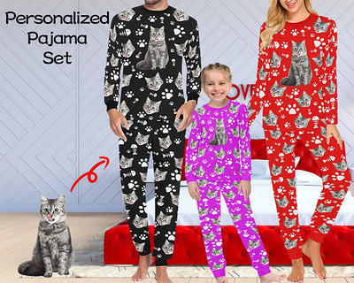 Customized Pajama Set, Women Custom Pajama, Custom Pajama Set