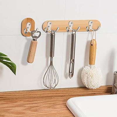 6PCS Big Heavy Duty Three Prongs Coat Hooks Wall Mounted with 12 Screws  Retro Double Utility