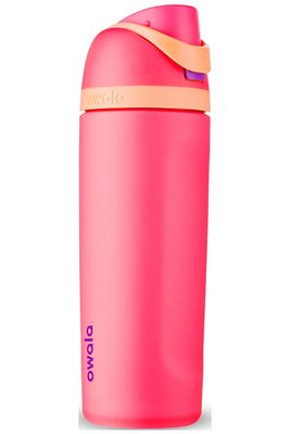 Hydro Flask Wide Mouth Insulated Bottle with Straw Lid, Flamingo, 32 oz Capacity