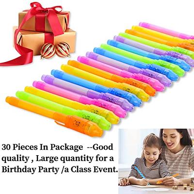 6 UV Spy Pens Invisible Ink UV Light Secret UV Light Pen Messages Kids  Party Bag