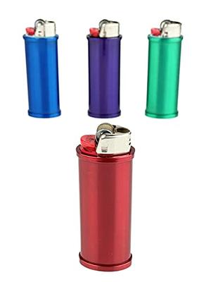 Stylish Metal Lighter Case, Compatible With Bic J6 Full Size