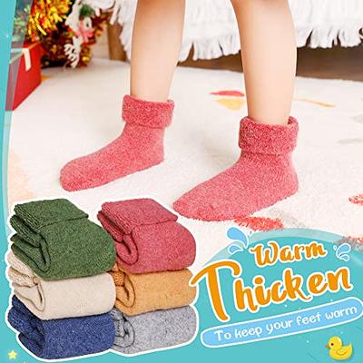 6 Pairs Baby Boy Girl Non Slip Socks Child Toddler Winter Thick