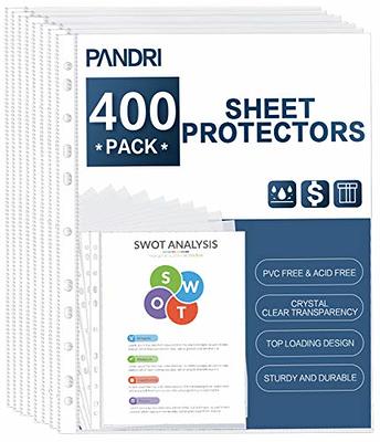 Samsill Color Edge Sheet Protectors 8.5 x 11 Inch, Page Protectors for 3  Ring Binder, Standard Weight, Clear Sheet Protector, Letter Size, Top