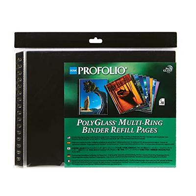 Itoya 18x24 Art Profolio Multi-Ring Refillable Binder, Black