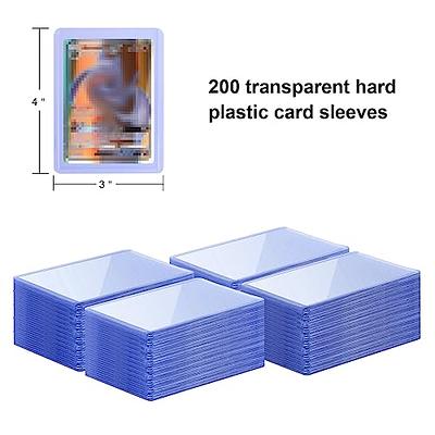 100Pcs Holder Toploaders and Clear Sleeves for Collectible Trading  Basketball Sports Cards 35PT Rigid Plastic