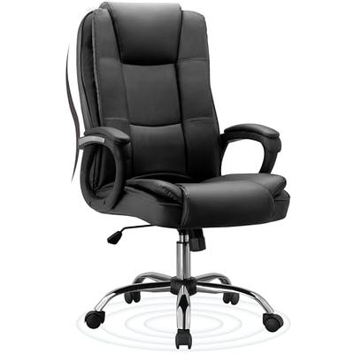 Efomao Desk Office Chair,Big High Back PU Leather Computer Chair,Executive  Swivel Chair with Leg Rest and Lumbar Support,Black Office Chair - Yahoo  Shopping